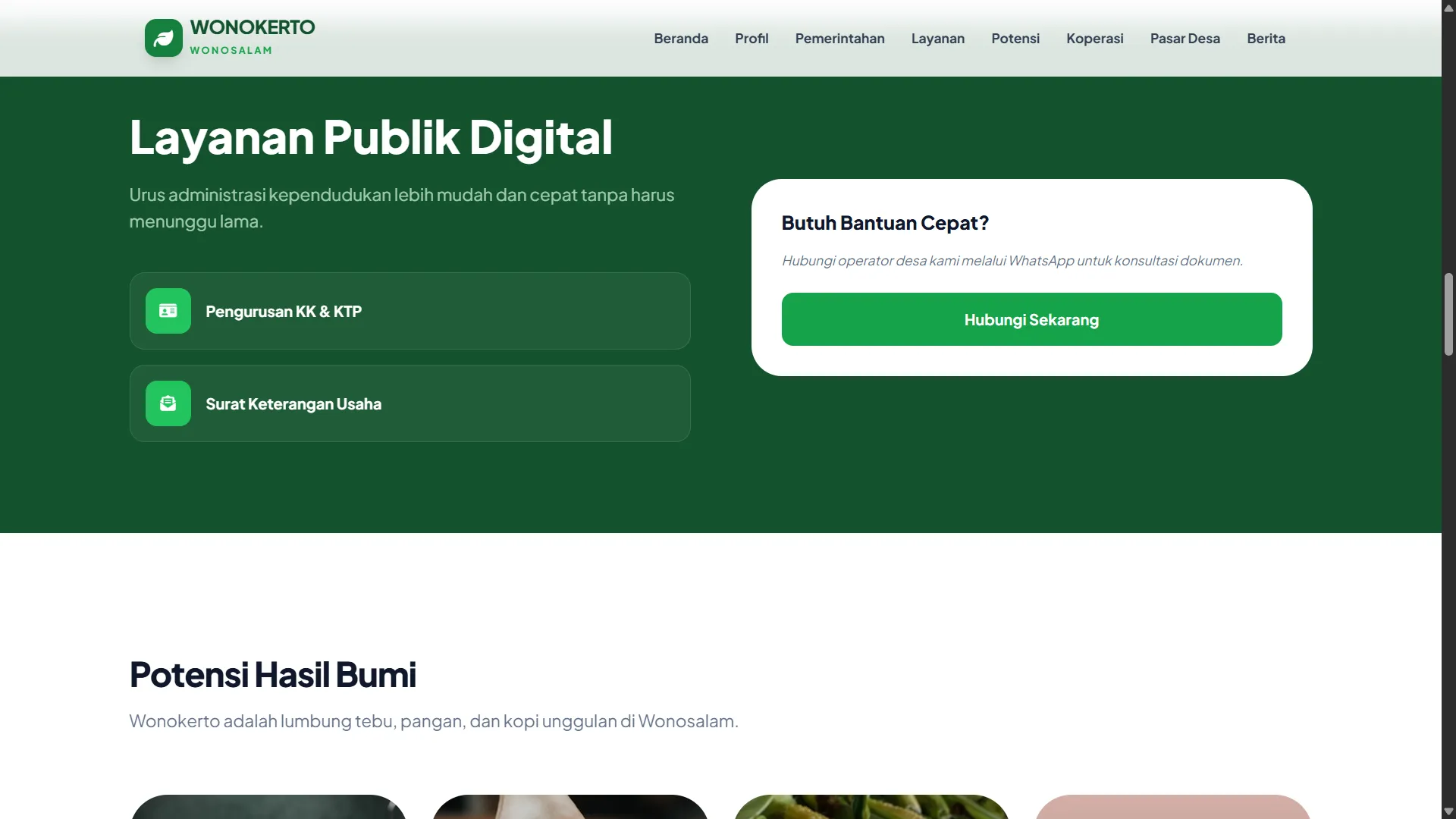 Website Desa Wonokerto
